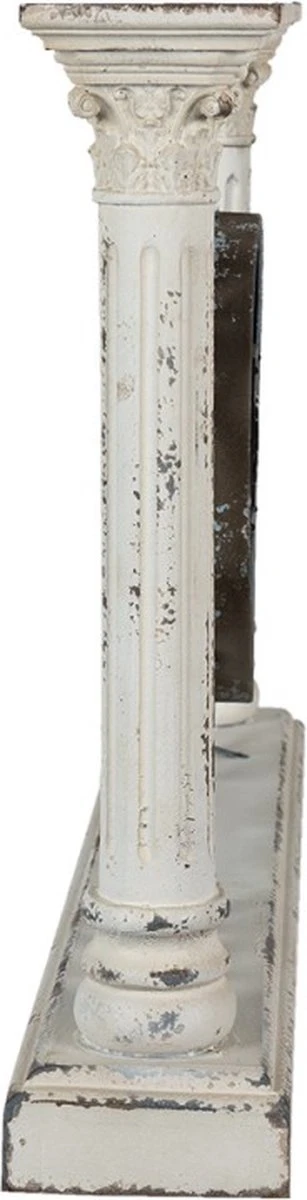 Wandklok 76*12*48 Cm / 1*AA Wit Hout, Metaal Rechthoek Krullen Muurklok Hangklok Keukenklok 5 Wandklok 76*12*48 Cm / 1*AA Wit Hout, Metaal Rechthoek Krullen Muurklok Hangklok Keukenklok - Afbeelding 3