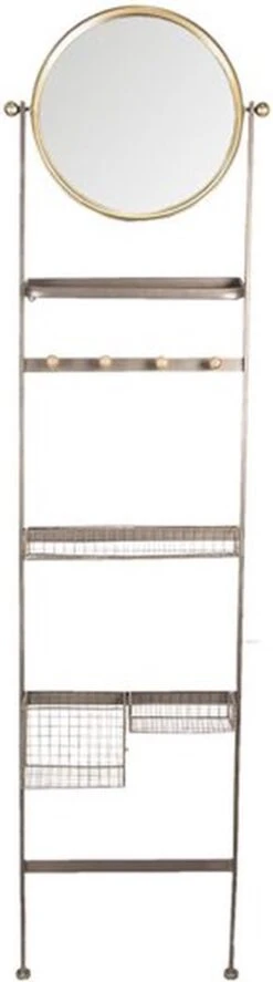 Wandspiegel 50*20*194 Cm - Bruin IJzer Glas Hout 7 Wandspiegel 50*20*194 Cm - Bruin IJzer Glas Hout -Trendybywave 334x1200