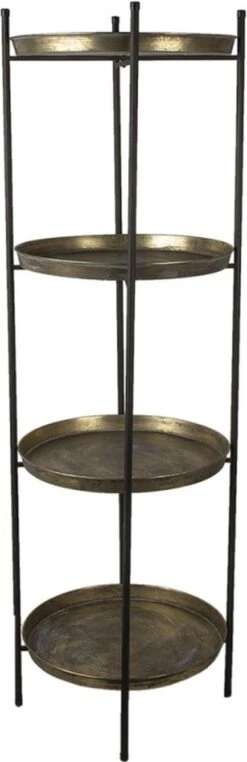 Wandrek Ø 48*159 Cm Koperkleurig Metaal Rond Muurrek Opbergkast Hangkast - De Woontrend Dit Najaar En Winter -Trendybywave 389x1200