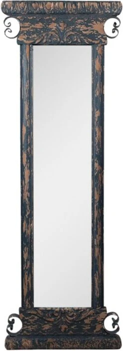 Spiegel 45x131 Cm Blauw Bruin Hout Grote Spiegel Wand Spiegel Muur Spiegel
