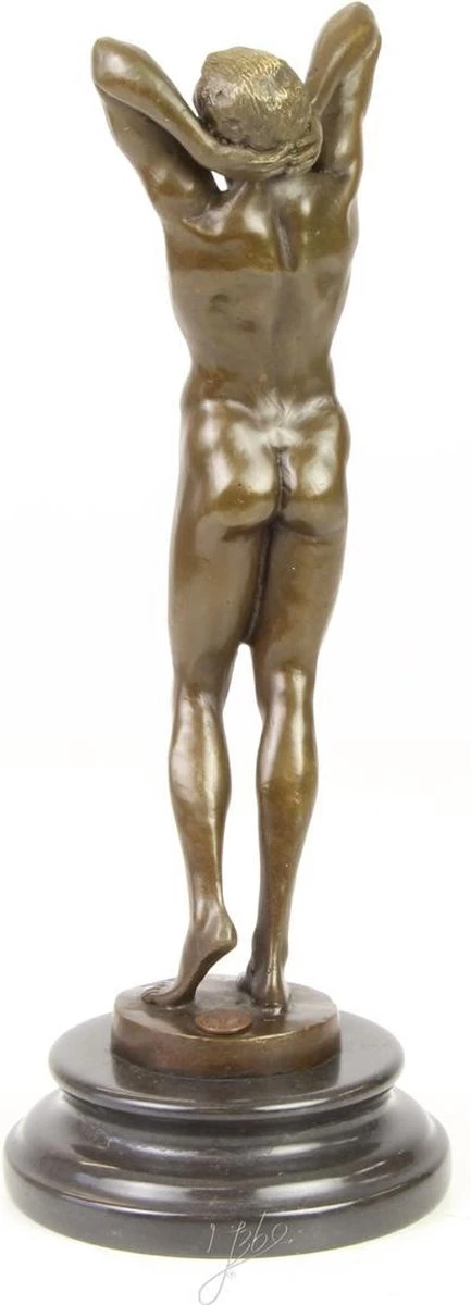 Erotisch Beeld - Bronzen Sculptuur Naakte Man - Bronzen Beeldje - Intiem - 31,6 Cm Hoog 4 Erotisch Beeld - Bronzen Sculptuur Naakte Man - Bronzen Beeldje - Intiem - 31,6 Cm Hoog - Afbeelding 2