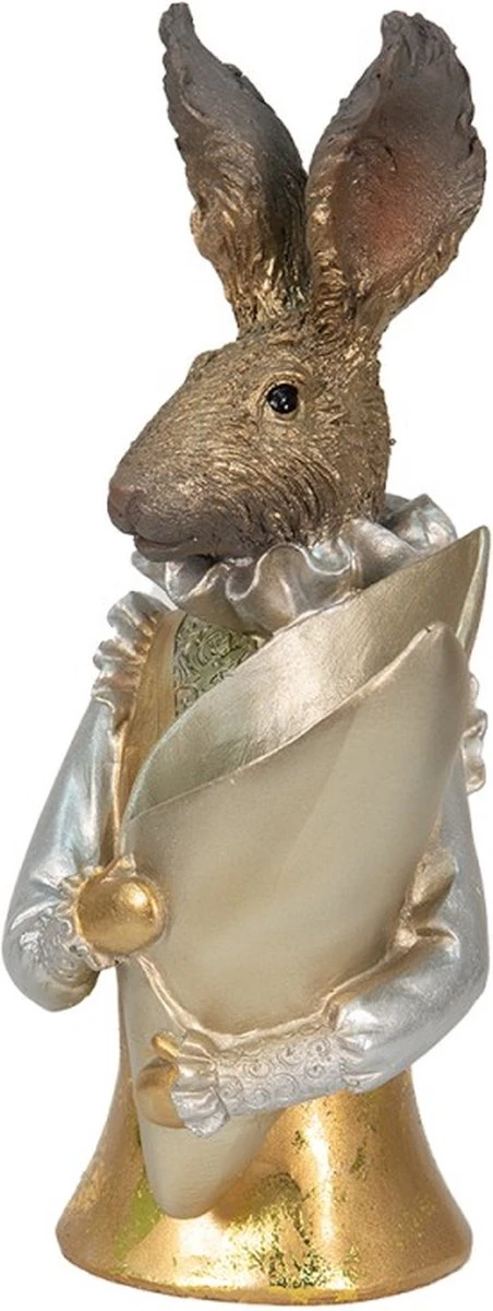 Decoratie Beeld Konijn 16*13*30 Cm Goudkleurig Kunststof Decoratief Figuur Paashaas Woonaccessoires 4 Decoratie Beeld Konijn 16*13*30 Cm Goudkleurig Kunststof Decoratief Figuur Paashaas Woonaccessoires - Afbeelding 2