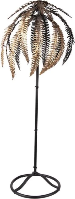 Decoratie Palm 73 Cm Goudkleurig Zwart Ijzer Decoratief Figuur Decoratieve Accessoires Woonaccessoires