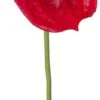 Kunstbloem - Anthurium - Topkwaliteit Decoratie - 2 Stuks - Zijden Bloem - Rood - 77 Cm Hoog