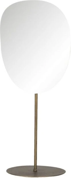 Staande Spiegel 15*13*36 Cm - Grijs IJzer Glas