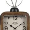 Tafelklok 20*11*50 Cm / 1*AA Bruin Metaal Rechthoek Tafelklokken Binnen Staand Klokje Tafelklokje -Trendybywave 484x1200