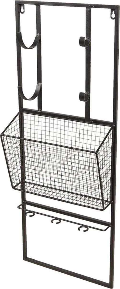 Wandrek 32*12*82 Cm Bruin Ijzer Rechthoek Muurrek Opbergkast Hangkast 3 Wandrek 32*12*82 Cm Bruin Ijzer Rechthoek Muurrek Opbergkast Hangkast