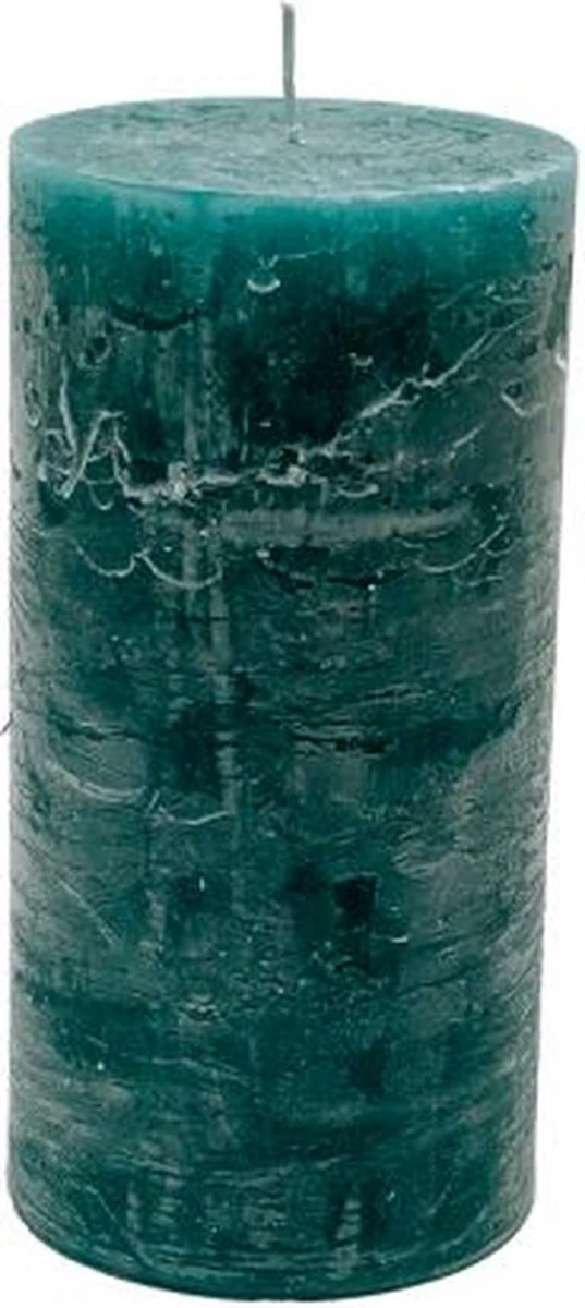 Stompkaars - Petrol - 10x20cm - Parafine - Set Van 2 3 Stompkaars - Petrol - 10x20cm - Parafine - Set Van 2