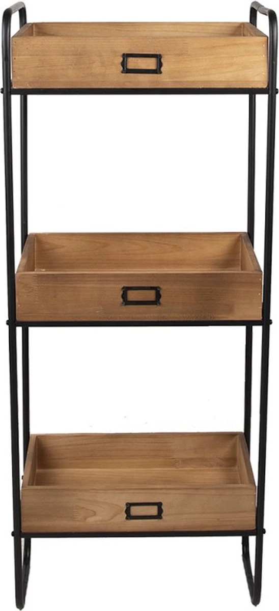 Wandrek 42x30x104 Cm Bruin Hout Ijzer Wandplank Wandschap 3 Wandrek 42x30x104 Cm Bruin Hout Ijzer Wandplank Wandschap