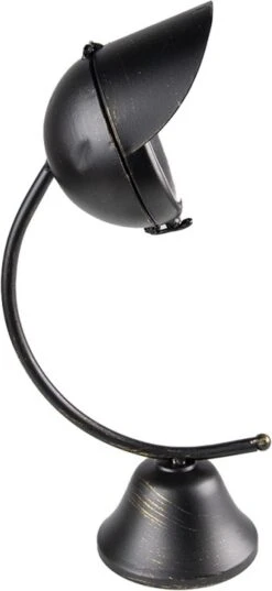 Tafelklok 12x20x37 Cm Zwart Metaal Tafelklokken Binnen Staand Klokje Tafelklokje -Trendybywave 552x1200