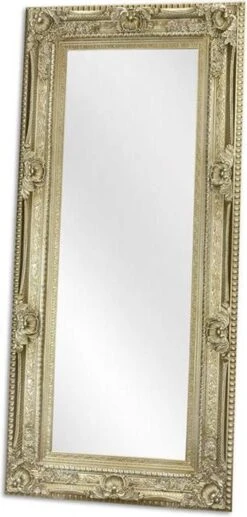 Spiegel - Zilveren Spiegel - Groot, Zilver - 218,5 Cm Hoog