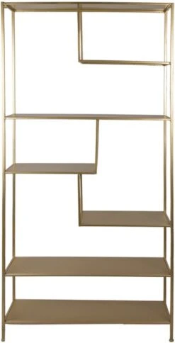 Wandrek 80x26x170 Cm Goudkleurig Ijzer Rechthoek Wandplank Wandschap Boekenkast 8 Wandrek 80x26x170 Cm Goudkleurig Ijzer Rechthoek Wandplank Wandschap Boekenkast -Trendybywave 612x1200