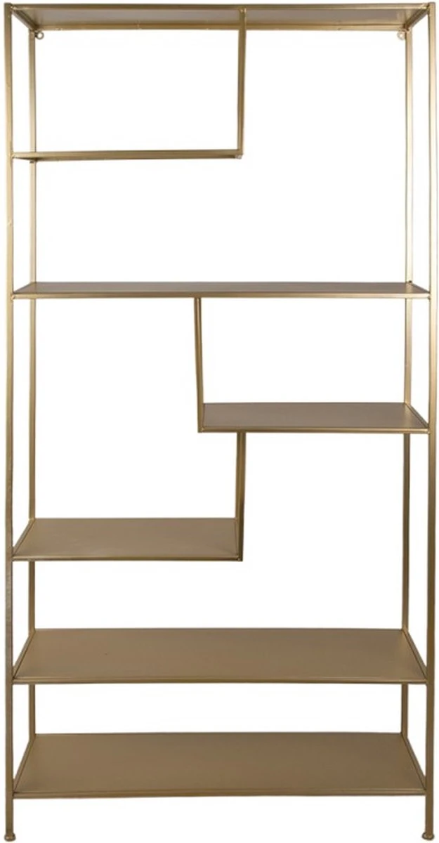 Wandrek 80x26x170 Cm Goudkleurig Ijzer Rechthoek Wandplank Wandschap Boekenkast 3 Wandrek 80x26x170 Cm Goudkleurig Ijzer Rechthoek Wandplank Wandschap Boekenkast