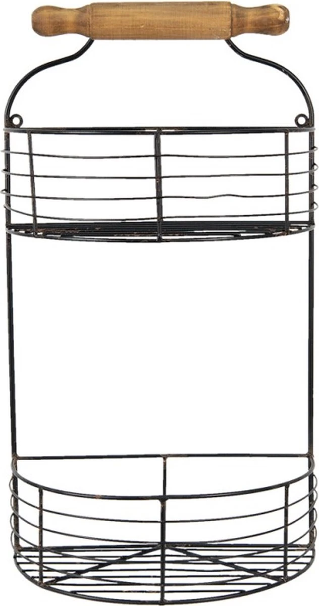 Wandrek 31x17x54 Cm Zwart Ijzer Muurrek Opbergkast Hangkast 3 Wandrek 31x17x54 Cm Zwart Ijzer Muurrek Opbergkast Hangkast