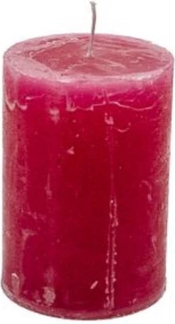 Stompkaars - Roze - 7x10 Cm - Parafine - Set Van 4