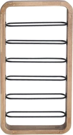 Wandrek 40*6*80 Cm Bruin Ijzer Rechthoek Muurrek Opbergkast Hangkast