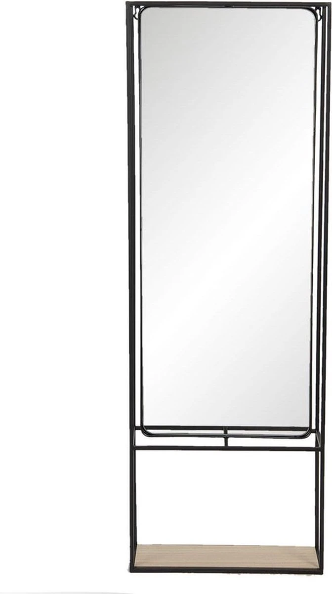 Wandspiegel 40*15*115 Cm Zwart Ijzer, Glas, Hout Rechthoek Grote Spiegel Muur Spiegel Wand Spiegel 3 Wandspiegel 40*15*115 Cm Zwart Ijzer, Glas, Hout Rechthoek Grote Spiegel Muur Spiegel Wand Spiegel