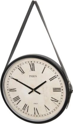 Wandklok Ø 42*4 Cm / 1*AA Bruin Hout, Metaal Rond Muurklok Hangklok Keukenklok