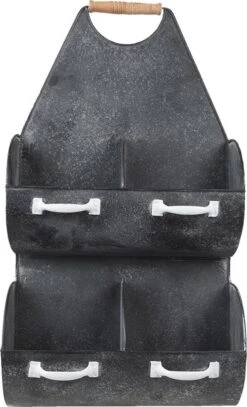 Wandrek 35*41*66 Cm Grijs, Wit Metaal Muurrek Opbergkast Hangkast