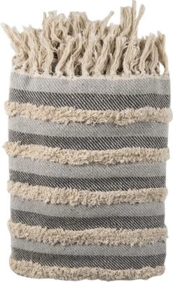 Set Van 2 X Plaid 125x150 Cm Blauw Katoen Rechthoek Deken Kleed Dekentje