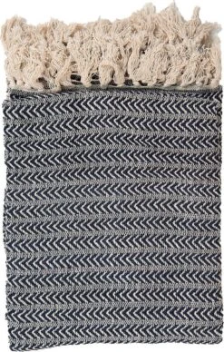 Plaid 150*180 Cm Zwart Katoen Deken Kleed Dekentje