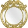 Klassieke Spiegel - Gouden Decoratie - Resin - 59,3 Cm Hoog