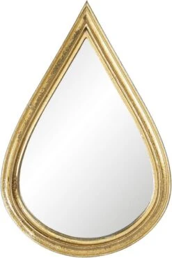 Wandspiegel 12*1*18 Cm Goudkleurig Kunststof, Glas Grote Spiegel Muur Spiegel Wand Spiegel