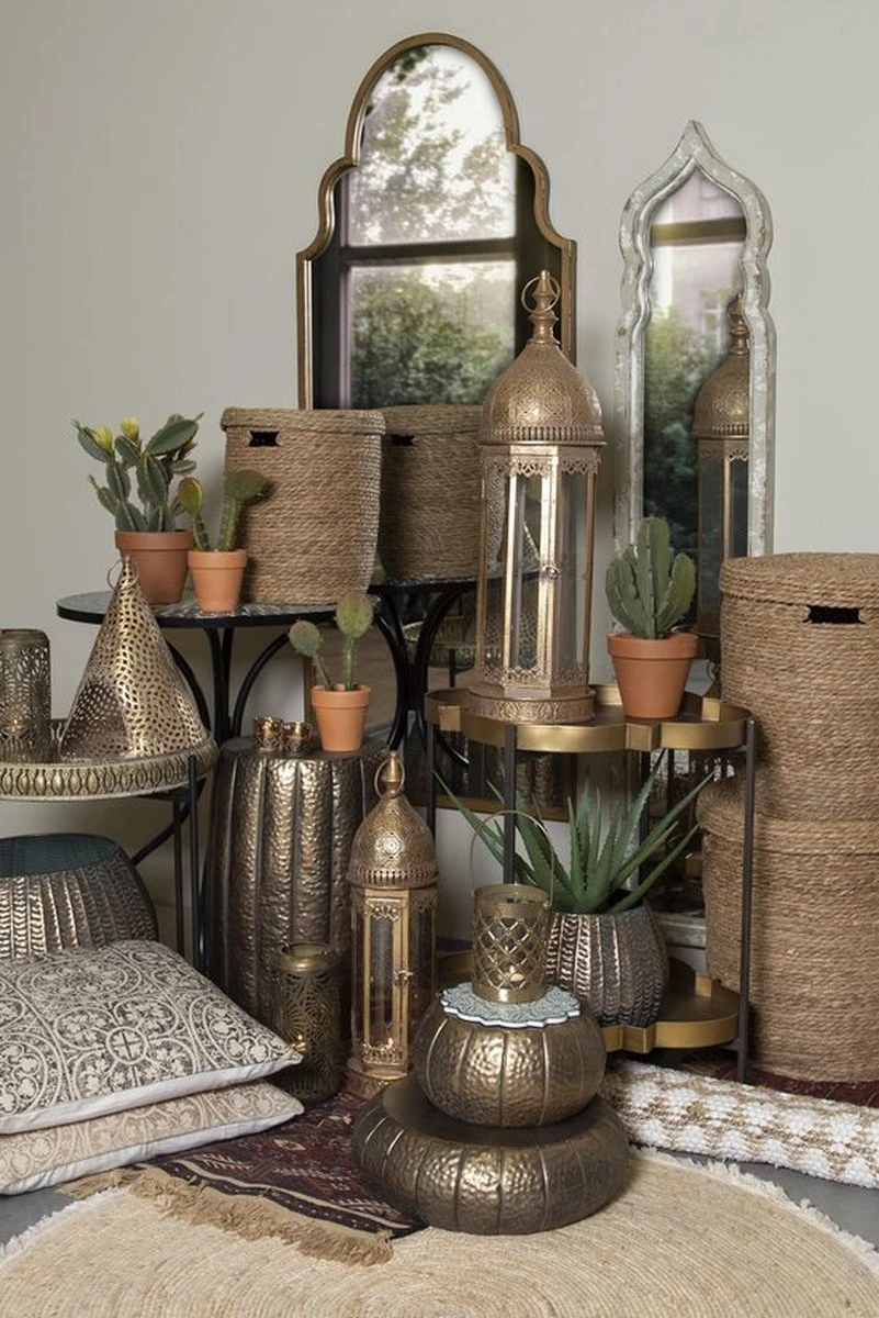 Wandspiegel 30*4*150 Cm - Bruin Hout Glas 3 Wandspiegel 30*4*150 Cm - Bruin Hout Glas