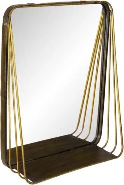 Wandspiegel 34*11*42 Cm Koperkleurig Metaal, Glas Rechthoek Grote Spiegel Muur Spiegel Wand Spiegel -Trendybywave 805x1200