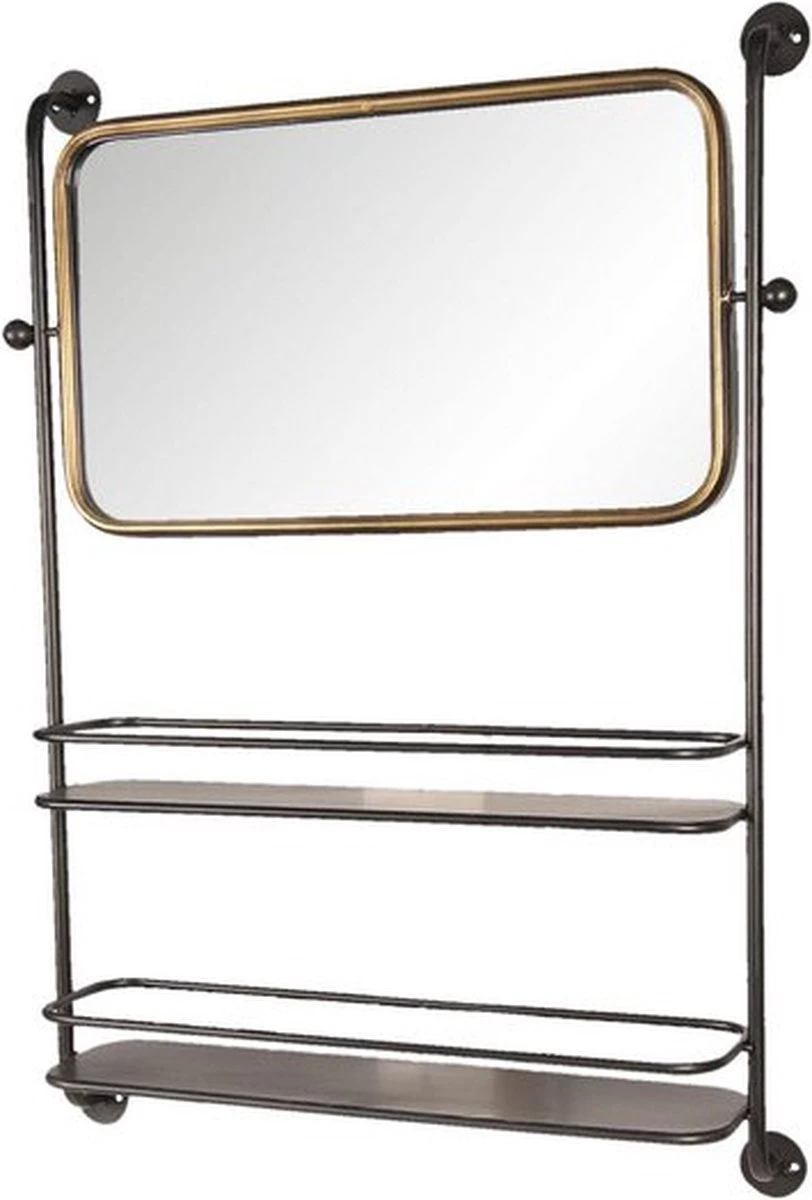 Wandspiegel 61*14*85 Cm Bruin Ijzer, Glas Rechthoek Grote Spiegel Muur Spiegel Wand Spiegel - Industrieel 4 Wandspiegel 61*14*85 Cm Bruin Ijzer, Glas Rechthoek Grote Spiegel Muur Spiegel Wand Spiegel - Industrieel - Afbeelding 2