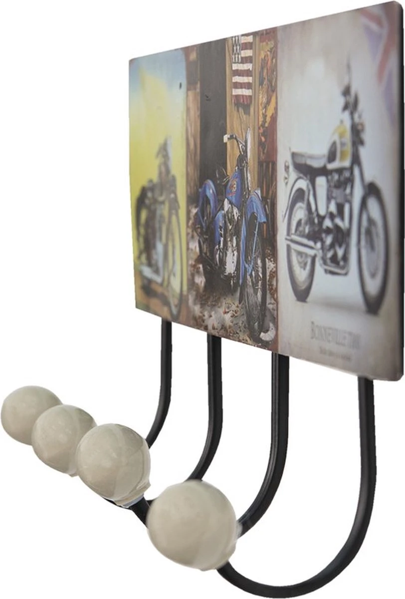 Wandkapstok 40*5*17 Cm - Bruin IJzer 3 Wandkapstok 40*5*17 Cm - Bruin IJzer