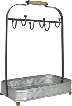 Mokkenrek 32*20*44 Cm - Grijs IJzer