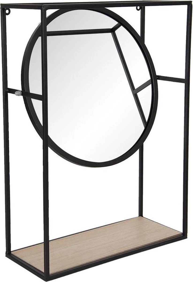 Wandspiegel 36*15*50 Cm Zwart Ijzer, Glas, Hout Rechthoek Grote Spiegel Muur Spiegel Wand Spiegel 3 Wandspiegel 36*15*50 Cm Zwart Ijzer, Glas, Hout Rechthoek Grote Spiegel Muur Spiegel Wand Spiegel - Afbeelding 2