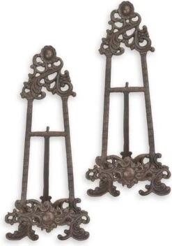 Gietijzeren Steunen Klassiek - Boekensteun - Set Van 2 - 36,5 Cm Hoog