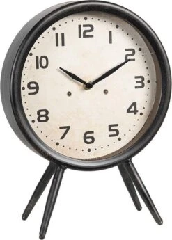 Tafelklok 24*11*32 Cm / 1*AA Zwart Ijzer, Glas Rond Tafelklokken Binnen Staand Klokje Tafelklokje - Vintage Klok 6 Tafelklok 24*11*32 Cm / 1*AA Zwart Ijzer, Glas Rond Tafelklokken Binnen Staand Klokje Tafelklokje - Vintage Klok -Trendybywave 859x1200