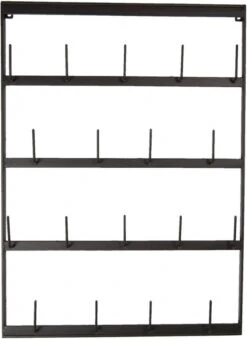 Mokkenrek 49x6x67 Cm Bruin Ijzer Rechthoek Mokkenboom Mokkenhouder Mokken Rek