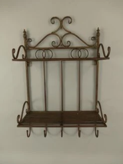 Wandkapstok - Wandrek - 2 Lagen - Rustiek - Roestkleurig - 68 Cm Hoog 7 Wandkapstok - Wandrek - 2 Lagen - Rustiek - Roestkleurig - 68 Cm Hoog -Trendybywave 899x1200 10