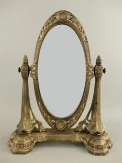 Spiegel - Kantelbare Kapspiegel - Rustiek Bruin - 45 Cm Hoog