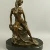 Bronzen Beeld - Naakte Vrouw Op Een Rots - Erotisch Sculptuur - 27 Cm Hoog -Trendybywave 899x1200 16