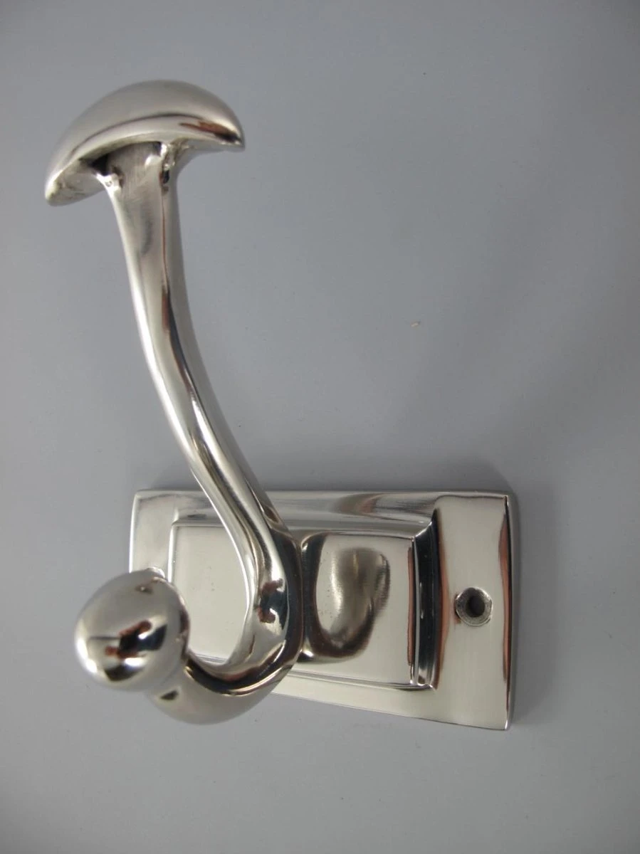 Kapstokhaak - Moderne Wandkapstok - Vernikkeld Aluminium - 13 Cm Hoog 3 Kapstokhaak - Moderne Wandkapstok - Vernikkeld Aluminium - 13 Cm Hoog