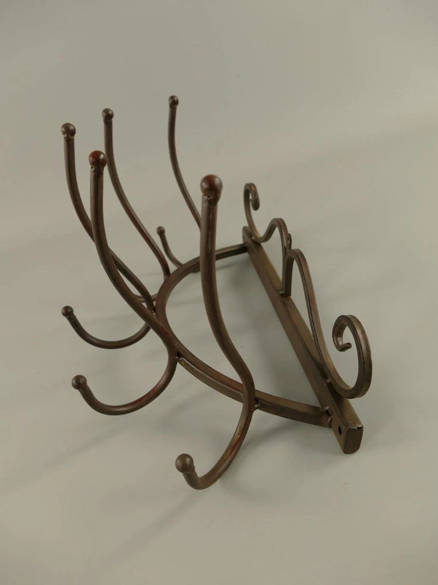 Wandkapstok - Rustiek - Ijzer - Roestkleurig - 22 Cm Hoog 4 Wandkapstok - Rustiek - Ijzer - Roestkleurig - 22 Cm Hoog - Afbeelding 2