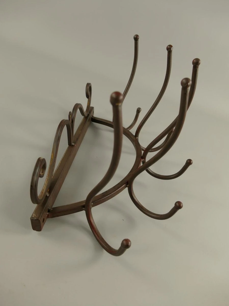 Wandkapstok - Rustiek - Ijzer - Roestkleurig - 22 Cm Hoog 5 Wandkapstok - Rustiek - Ijzer - Roestkleurig - 22 Cm Hoog - Afbeelding 3