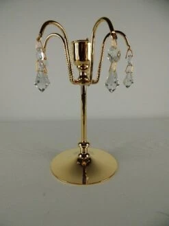 Staande Kandelaar - 15 Cm Hoog - 10 Kristallen