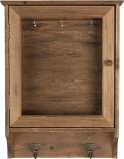 Sleutelkastje 29*8*40 Cm Bruin Hout Rechthoek Sleutelhouder Sleutelrekje