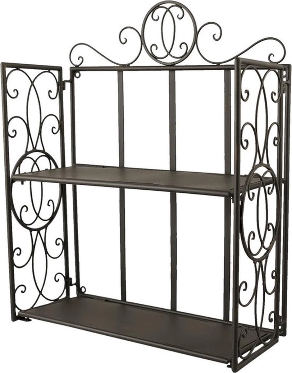 Wandrek 41*18*53 Cm Zwart Ijzer Rechthoek Muurrek Opbergkast Hangkast 3 Wandrek 41*18*53 Cm Zwart Ijzer Rechthoek Muurrek Opbergkast Hangkast