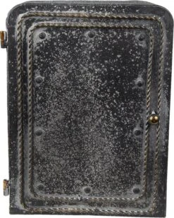 Sleutelkastje 23*10*30 Cm Zwart, Grijs Metaal Rechthoek Sleutelhouder Sleutelrekje