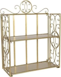 Wandrek 41*18*53 Cm Goudkleurig Ijzer Rechthoek Muurrek Opbergkast Hangkast