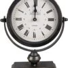Tafelklok 25x8x30 Cm Zwart Metaal Tafelklokken Binnen Staand Klokje Tafelklokje -Trendybywave 962x1200