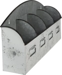 Wandrek 40*8*20 Cm Grijs, Wit Metaal Muurrek Opbergkast Hangkast