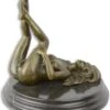 Bronzen Beeld - Naakte Dame Op Sokkel - Erotisch Sculptuur - 19,3 Cm Hoog 1 Bronzen Beeld - Naakte Dame Op Sokkel - Erotisch Sculptuur - 19,3 Cm Hoog -Trendybywave 990x1200 3